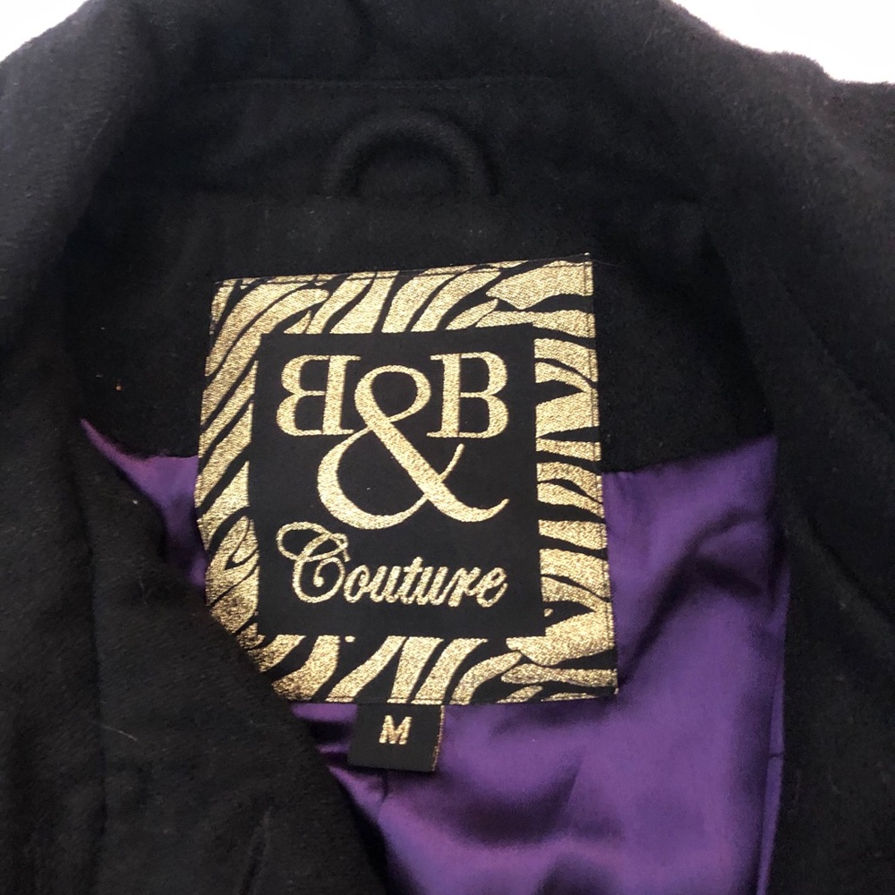 B&B Couture wool belted  jacket/coat - Picture 6 of 7